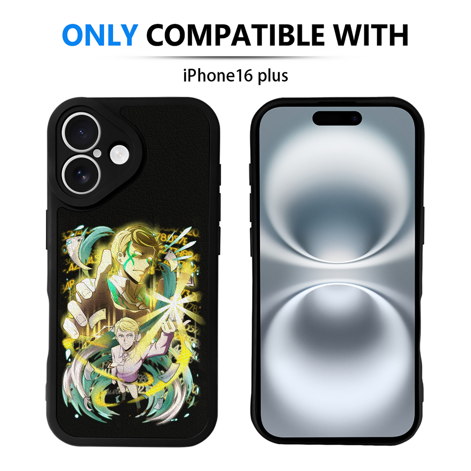 （画像用） 文豪ストレイドッグス Bungo Stray Dogs 【iPhone 16シリーズ対応】シリコンスマホケース（レザー調） 材質：シリコン